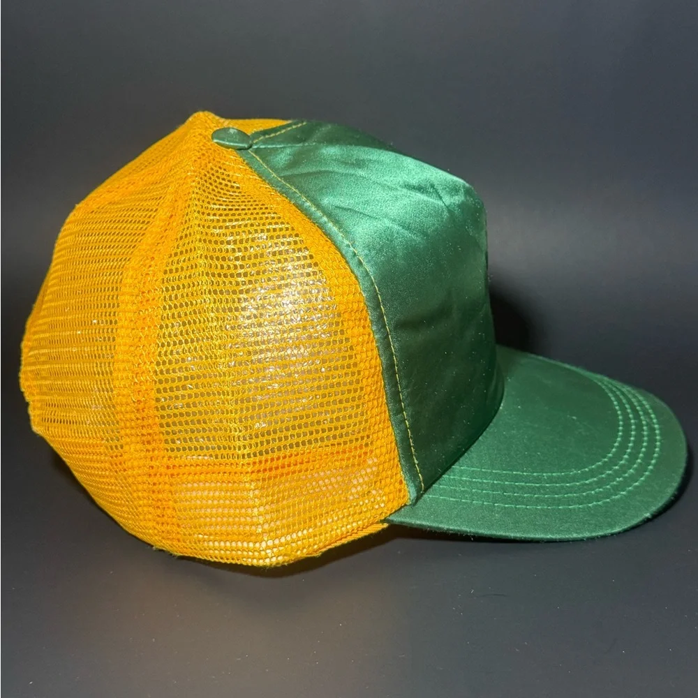 Y2K ROXY Green Satin Mesh Snap‎ Back Hat One Size